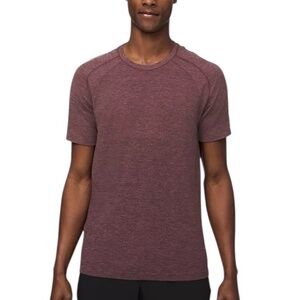 LULULEMON RED DUST/ARCTIC PLUM METAL VENT TECH SHORT SLEEVE 2.0 SHIRT